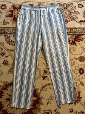 AEO Striped Mom Jeans